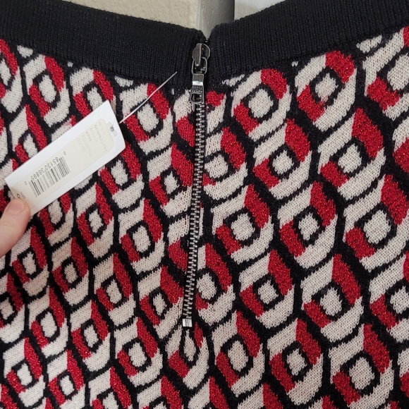 NWT Alice + Olivia Geometric Midi Knit Skirt Size Small Sample - Picture 6 of 6